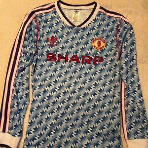 Adidas Retro Jersey in Blue and White